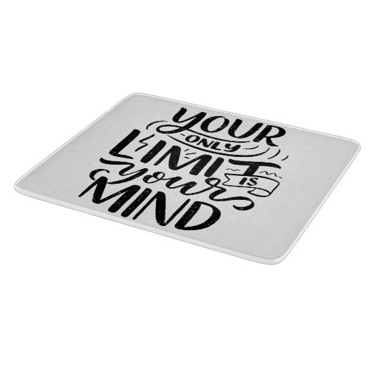 前向きVibes – あなたの唯一の限界はあなたの心である カッティングボード (角)