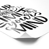 前向きVibes – あなたの唯一の限界はあなたの心である フォトプリント (角)