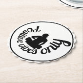 前向きVibes Only Zen Mindness ペーパーコースター (アングル)