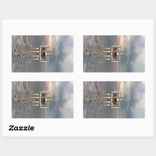 前哨 長方形シール (シート)