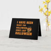前回のハロウィンからもうハロウィンの準備はできています カード (黄色い花)