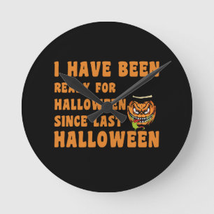 前回のハロウィンからもうハロウィンの準備はできています ラウンド壁時計