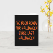 前回のハロウィーンからハロウィーンの準備ができている カード (黄色い花)