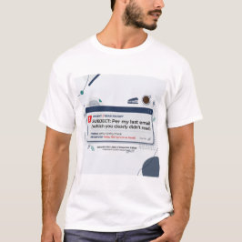 前回のメール参照 ユーモア オフィス 引用符 Tシャツ