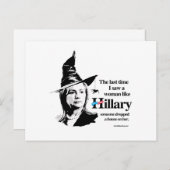 前回、ヒラリーのような女性を見た ポストカード (正面/裏面)