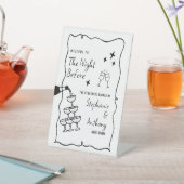 前夜お洒落のBWフレームとシャンパン 台座サイン (インサイチュ)