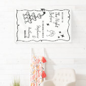 前夜お洒落のBWフレームとシャンパン 横断幕 (インサイチュ)