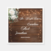 前夜にフローラを灯す木結婚の弦 スタンダードカクテルナプキン (正面)