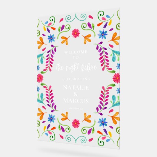 前夜のアクリル結婚製フィエスタ アクリルサイン (傾斜)