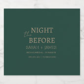 前夜のエメエレガントラルドグリーン結婚ズ スパークリングワインラベル (シングルラベル)