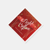 前夜のエレガントなグリッター ナプキン スタンダードカクテルナプキン (角)