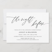 前夜のカジュアルなリハーサルディナー 招待状 (正面)