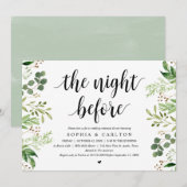 前夜のグリーンの魔法, リハーサルディナー 招待状 (正面/裏面)