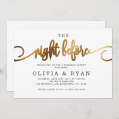 前夜のゴールド招待状 招待状 (正面/裏面)