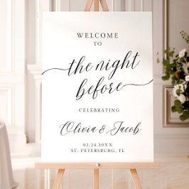 前夜のサインテンプレート、リハーサルディナー