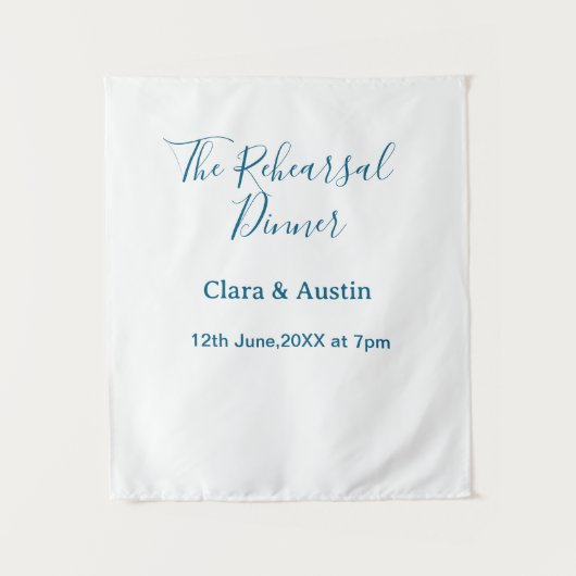 前夜のシンプルでミニマルな食事 タペストリー (正面)