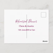 前夜のシンプルでミニマルな食事 ポストカード (裏面)