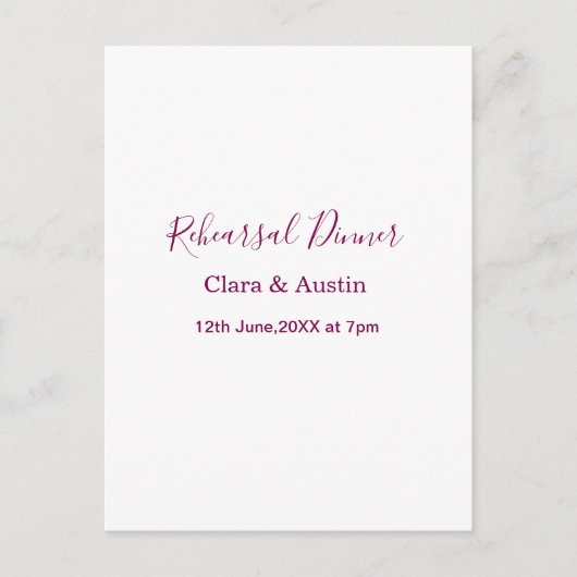 前夜のシンプルでミニマルな食事 ポストカード (正面)