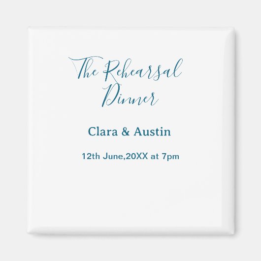 前夜のシンプルでミニマルな食事 マグネット (正面)