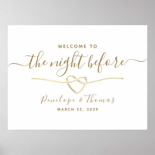 前夜のシンプルなリハーサルディナー ポスター (正面)