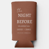 前夜のテラコッタミニマル結婚の スリム缶クーラー (正面)