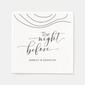 前夜のナプキン 極簡スタイル 抽象的なデザイン スタンダードカクテルナプキン (正面)