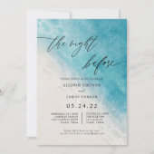 前夜のビーチでのリハーサルディナー 招待状 (正面)