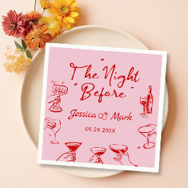 前夜のピンクカクテル結婚 スタンダードカクテルナプキン