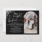 前夜のフォト ウェディング リハーサル ディナー 招待状 (正面)