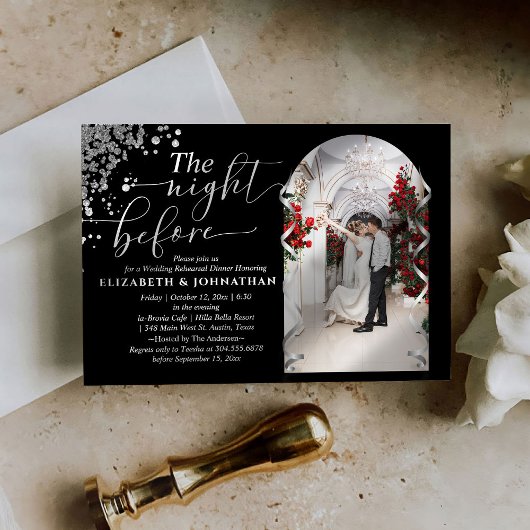 前夜のフォト ウェディング リハーサル ディナー 招待状