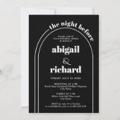前夜のブラックウェディングリハーサルディナー 招待状 (正面)