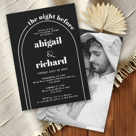 前夜のブラックウェディングリハーサルディナー 招待状