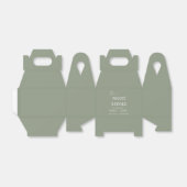 前夜のミニマルなセージ・グリーン結婚ズ フェイバーボックス (折り畳みなし)