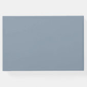 前夜のミニマルなダスティー結婚ブルー ゲストブック (裏面)