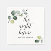 前夜のミニマルなナプキン スタンダードカクテルナプキン (正面)