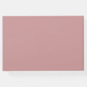 前夜のミニマルな埃っぽいピンク結婚色 ゲストブック (裏面)