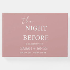 前夜のミニマルな埃っぽいピンク結婚色 ゲストブック