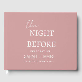 前夜のミニマルな埃っぽいピンク結婚色 ゲストブック