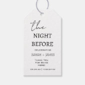 前夜のミニマル結婚リスト ギフトタグ (正面)