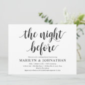 前夜のモダンウェディングリハーサルディナー 招待状 (スタンド正面)