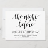 前夜のモダンウェディングリハーサルディナー 招待状 (正面)