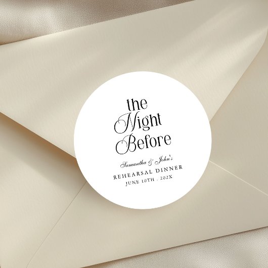 前夜のモダンエレガントリハーサルディナー ラウンドシール