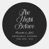 前夜のモダンエレガントリハーサルディナー ラウンドシール (正面)