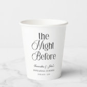 前夜のモダンエレガントリハーサルディナー 紙コップ (裏面)