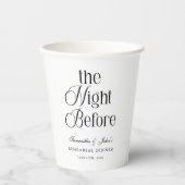 前夜のモダンエレガントリハーサルディナー 紙コップ (正面)