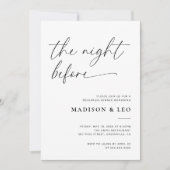前夜のリハーサルのディナー招待 招待状 (正面)