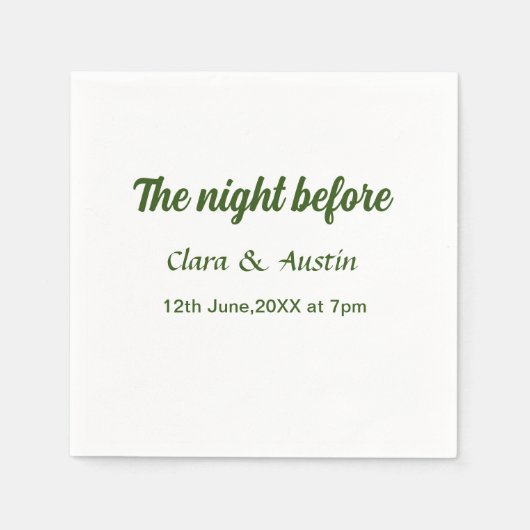 前夜のリハーサルシンプルディナミニマルー スタンダードカクテルナプキン (正面)