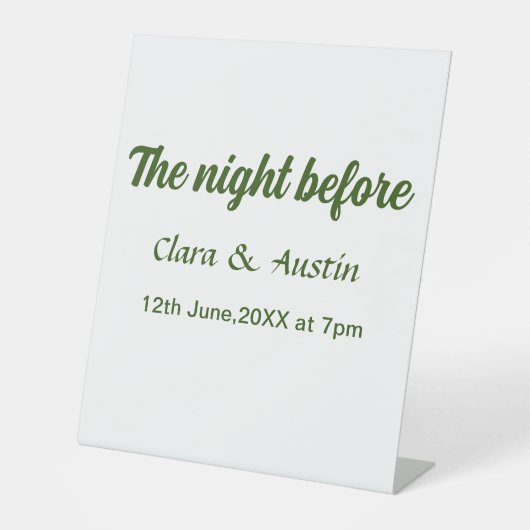 前夜のリハーサルシンプルディナミニマルー 台座サイン (正面)