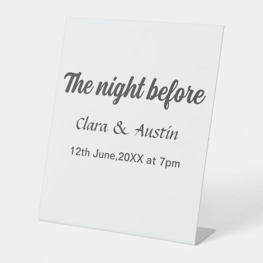 前夜のリハーサルシンプルディナミニマルー 台座サイン (正面)