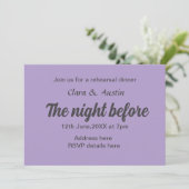 前夜のリハーサルシンプルディナミニマルー 招待状 (スタンド正面)